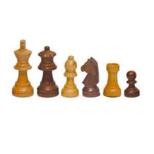 Pièces échecs n°3 bois lestées feutrées à Paris chez Robin des Jeux